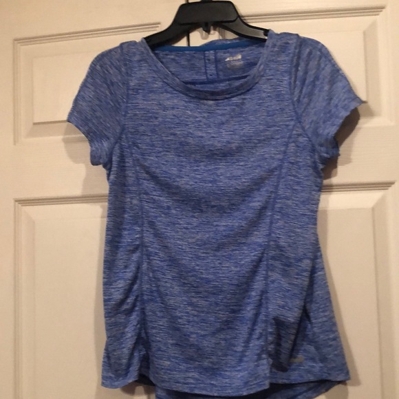 Avia Tops - Avia Medium Blue/White Variegated Color Athletic Shirt